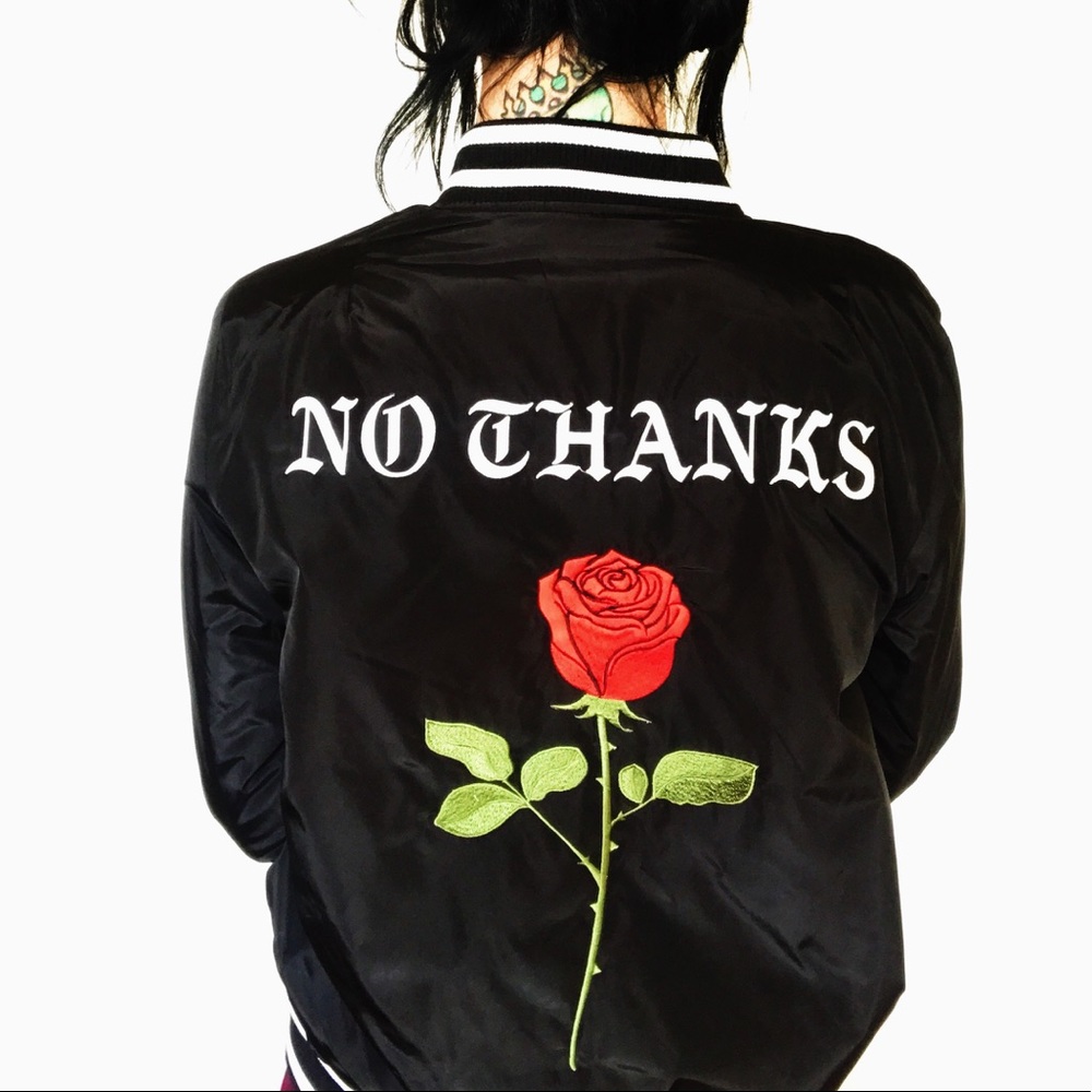 “No Thanks” Forever 21 ™️ Bomber Jacket